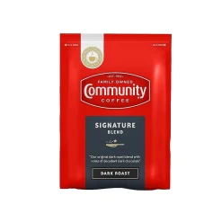 Coffee<Community Coffee Signature Blend Ground Coffee, Dark Roast, 40/Carton (15300)