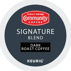Keurig K-Cups<Community Coffee Signature Blend Coffee Keurig® K-Cup® Pods, Dark Roast, 24/Box (5000374328)