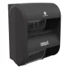 Georgia-Pacific Compact® 4-Roll Quad Coreless Toilet Paper Dispenser by GP PRO, Black, 11.750” W x 6.900” D x 13.250” H (56744B)