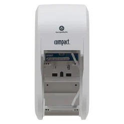 Georgia-Pacific Compact 2-Roll Vertical Coreless Toilet Paper Dispenser by GP PRO, White (56767A)