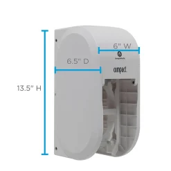 Georgia-Pacific Compact 2-Roll Vertical Coreless Toilet Paper Dispenser by GP PRO, White (56767A)