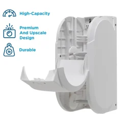 Georgia-Pacific Compact 2-Roll Vertical Coreless Toilet Paper Dispenser by GP PRO, White (56767A)