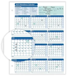 Best 2025 Attendance Calendar Set, 200 Forms/Pack (A1411W16PK200) Hr Forms