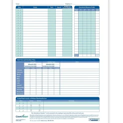 Sale 2025 Attendance Calendar Card, 25 Forms/Pack (A4000W25) Hr Forms