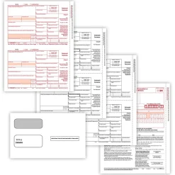 Outlet 2024 1099-INT Tax Form Envelopes, 4-Part, 2-Up, Copies A, B, C, 10/Pack (6106E10) Tax Forms