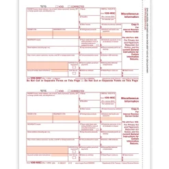 Sale 2024 1099-MISC Tax Form, 1-Part, 2-Up, Federal Copy A, 25/Pack (511025) Tax Forms