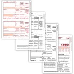 Outlet 2024 1099-MISC Tax Form, 4-Part, 2-Up, Copy A, B, C/2, 1096 Transmittal, 25/Pack (610325) Tax Forms