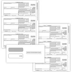 Best 2024 1099-NEC Tax Form Envelopes/Recipient Copy Only, 2-Part, 3-Up, Copy B, C/2, 25/Pack (NEC6113E25) Tax Forms
