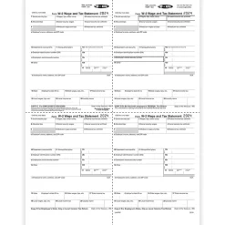 Outlet 2024 W-2 Tax Form, 1-Part, 4-Up, 50/Pack (521650) Tax Forms