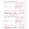 New 2024 W-2 Tax Form, 1-Part, 2-Up, Federal Copy A, 50/Pack (520150) Tax Forms