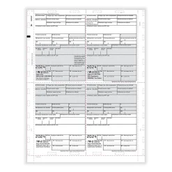Outlet 2024 W-2 Tax Form, 1-Part, 4-Up, Copy B, C, 2, or Extra, 500/Pack (PS1287) Tax Forms