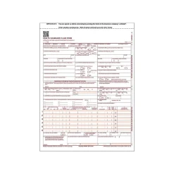 Hot ™ CMS-1500 Health Insurance Claim Form, 8.5" x 11" 100/Pack (650657) Medical Forms
