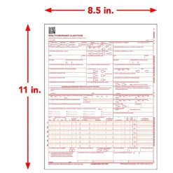Clearance CMS-1500 Health Insurance Claim Forms (02/12), 8-1/2