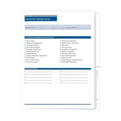 Clearance Concealed Cover Confidential Employee Record Folder, Pack of 25 (A0653) Hr Forms
