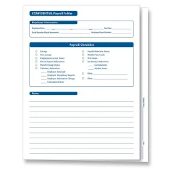 Online ™ Confidential Employee Payroll Records Folder, Pack of 25 (A2317) Hr Forms