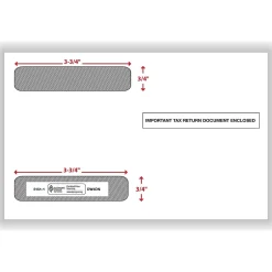 Outlet Double Window Envelope for W-2 (5218) Tax Form, 5.63