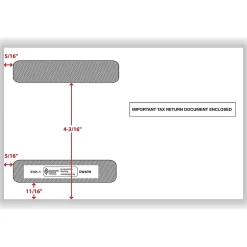 Outlet Double Window Envelope for W-2 (5218) Tax Form, 5.63