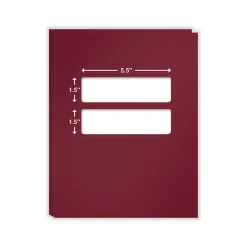 ComplyRight Double-Window Tax Presentation Folder, Burgundy, 50/Pack (FBU11) Clearance