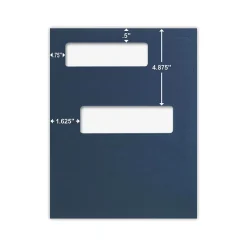 ComplyRight Double-Window Tax Presentation Folder, Navy Blue, 50/Pack (FMB03) New