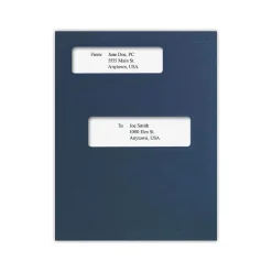 ComplyRight Double-Window Tax Presentation Folder, Navy Blue, 50/Pack (FMB03) New
