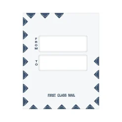 ComplyRight First Class Moisture Seal Tax Envelope, 9.5" x 12", White/Blue, 50/Pack (PES45)* Business