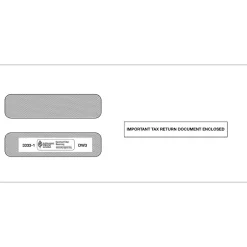 ComplyRight Moistenable Glue Security Tinted Double-Window Tax Envelopes, 3 7/8" x 8.5", 50/Pack (3333150)* Security Tinted