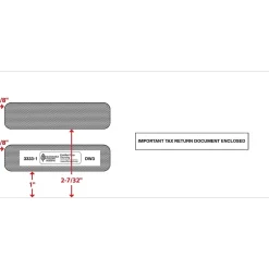 ComplyRight Moistenable Glue Security Tinted Double-Window Tax Envelopes, 3 7/8