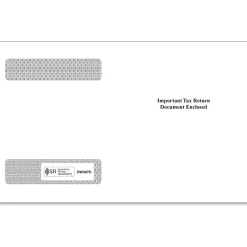 Outlet Moistenable Glue Double-Window Envelope, 5.63" x 9", White/Black, 100/Pack (DW387D) Tax Forms