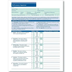 Sale Performance Appraisal, 50 Forms/Pack (A2192) Hr Forms