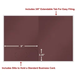 ComplyRight 1-Pocket Tax Presentation Folder, Burgundy, 50/Pack (PBF24) Online