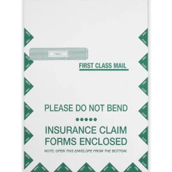 ComplyRight Self Seal Document Envelope 9" x 12 1/2", White/Green, 100/Pack (1492LL)* Business