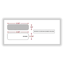 ComplyRight Self Seal Security Tinted Double-Window Tax Envelopes, 3 7/8
