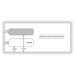 ComplyRight Self Seal Security Tinted Double-Window Tax Envelopes, 3 7/8