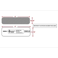 ComplyRight Self Seal Security Tinted Double-Window Tax Envelopes, 5 5/8