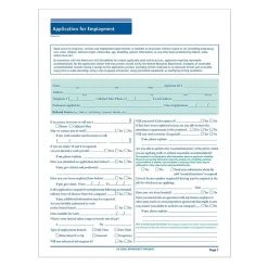 Discount ™ 50-State Job Application (Long Form), Pack of 50 (A0019) Hr Forms