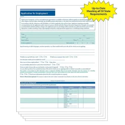 ™ 50-State Job Application - Short Form, Pack of 50 (AR0374) Hr Forms