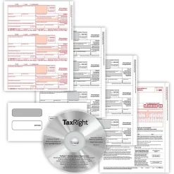 Online TaxRight 2024 1099-NEC Tax Form Tax Forms, Envelopes, TipSheet & Software, 4-Part, 50/Pack (NECSC6103ES) Tax Forms