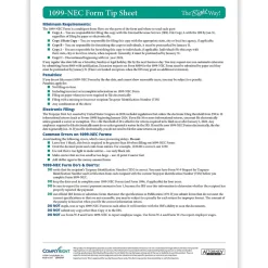Online TaxRight 2024 1099-NEC Tax Form Tax Forms, Envelopes, TipSheet & Software, 4-Part, 50/Pack (NECSC6103ES) Tax Forms