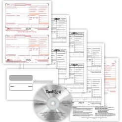 Online TaxRight 2024 W-2 Tax Form Tax Forms, Envelopes, TipSheet & Software, 6-Part, 10/Pack (SC5650ES10) Tax Forms