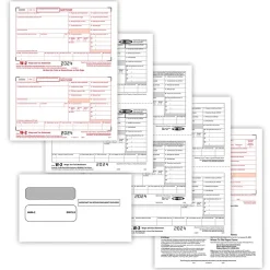 Best TaxRight 2024 W-2 Tax Form Tax Form Set with Envelopes, 6-Part, 25/Pack (SC5650E25) Tax Forms