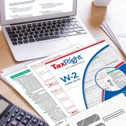New TaxRight 2024 W-2 Tax Form Tax Form Set with Envelopes, 4-Part, 50/Pack (SC5645E) Tax Forms