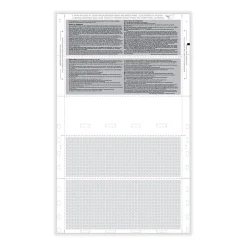 W-2 Blank Tax Form, Horizontal, with Backer Instructions, Pressure-Seal, 4-Up, 500/Pack (5227) Tax Forms
