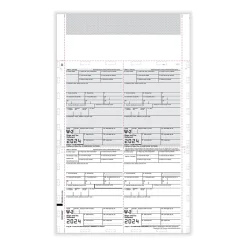 Discount W-2 Tax Form. Pressure Seal, 4-Up, Box Format, Copies B,C,2,2, EZ-Fold Duplex, 14", 500/Pack (PS1280Z) Tax Forms