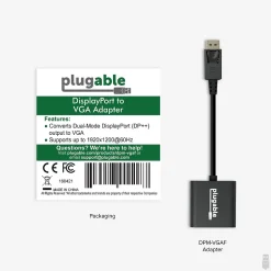 Hdmi Cables<Plugable Comprehensive DPM-VGAF DisplayPort/VGA Audio/Video Cable