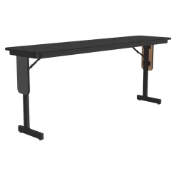 Discount Folding Table, 96" x 18", Black Granite/Black (SP1896TF-07) Folding Tables
