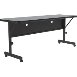 Best Folding Table, 60" x 24", Black/Gray Granite (FT2460TF-15) Folding Tables