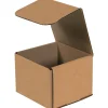 Partners Brand Corrugated Mailers, 4" x 4" x 3", Kraft, 50/Bundle* Corrugated Mailers