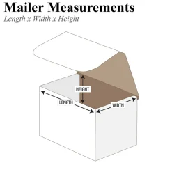 SI Products Corrugated Mailers, 3" x 2" x 2", White, 50/Bundle (M322)* Corrugated Mailers
