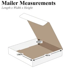 Unbranded Corrugated Mailers, 6" x 5" x 2", White, 50/Bundle (M652)* Corrugated Mailers