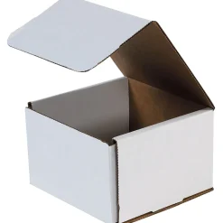 Unbranded Corrugated Mailers, 7" x 7" x 3", White, 50/Bundle (M773)* Corrugated Mailers